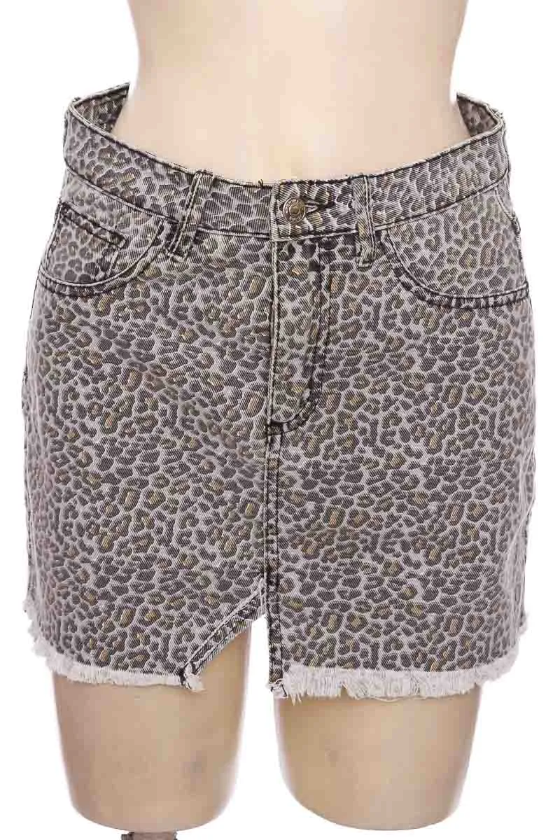 FALDA COLOR GRIS  DENIMLAB
