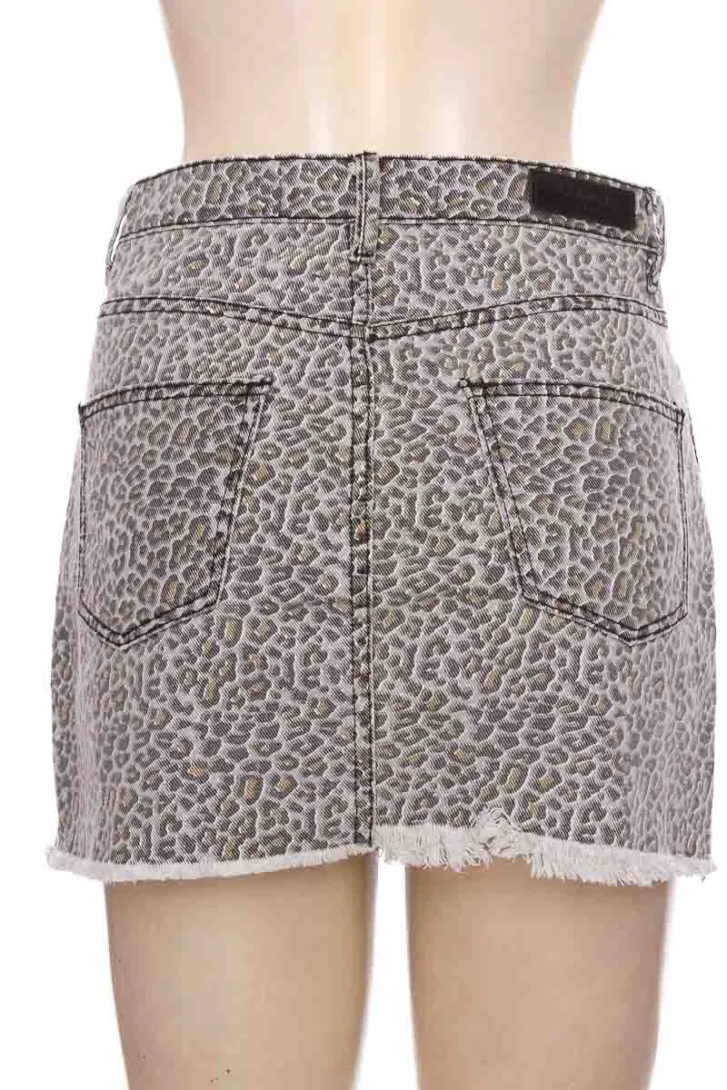 FALDA COLOR GRIS  DENIMLAB