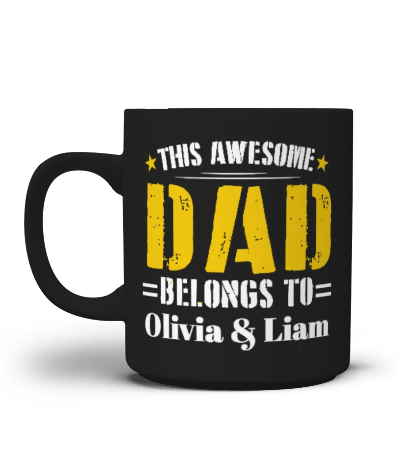 FATHER'S DAY AWESOME DAD  MUG Taza