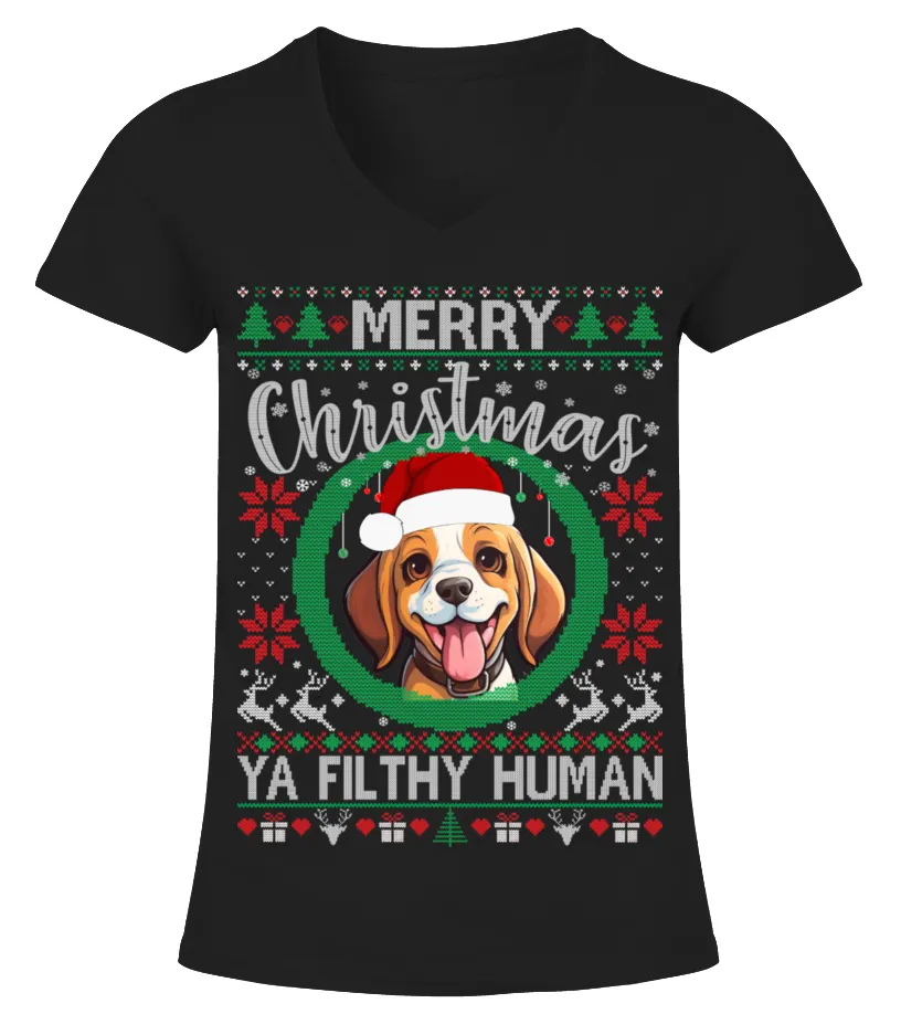 FILTHY HUMAN Camiseta cuello pico Mujer