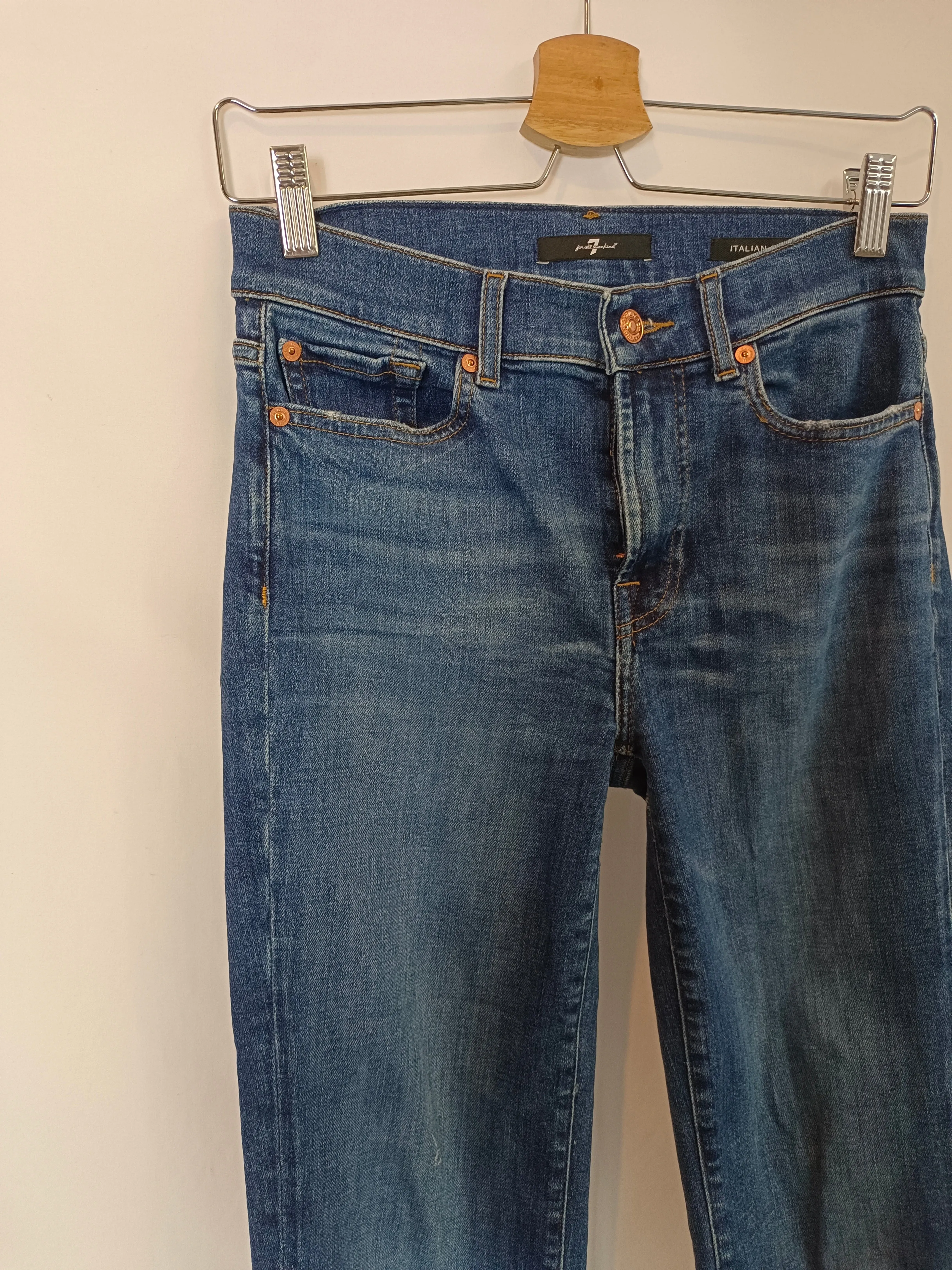 FOR ALL MAKIND SEVEN. Pantalón denim recto T.27(36)