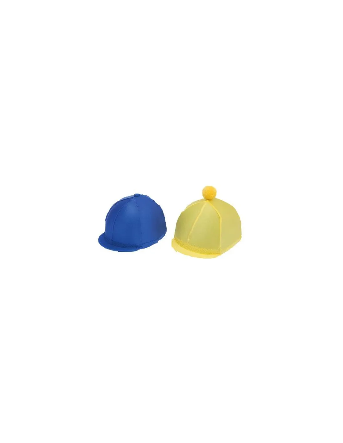 FUNDA CASCO JOCKEY ORNELLA PROSPERI CON POMPOM COLORES SURTIDOS