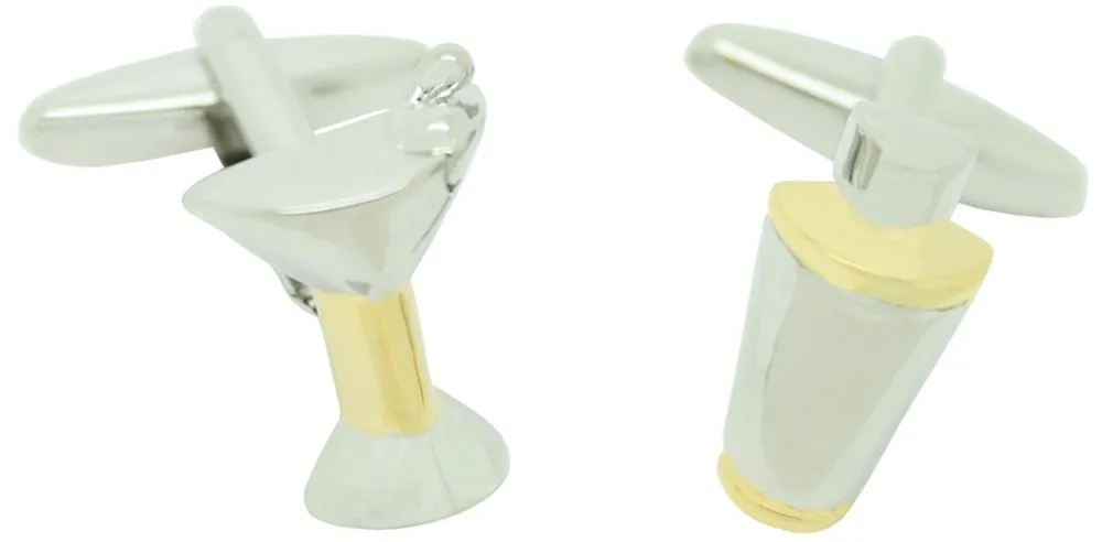 Gemelos para camisa Coctelera y Cóctel