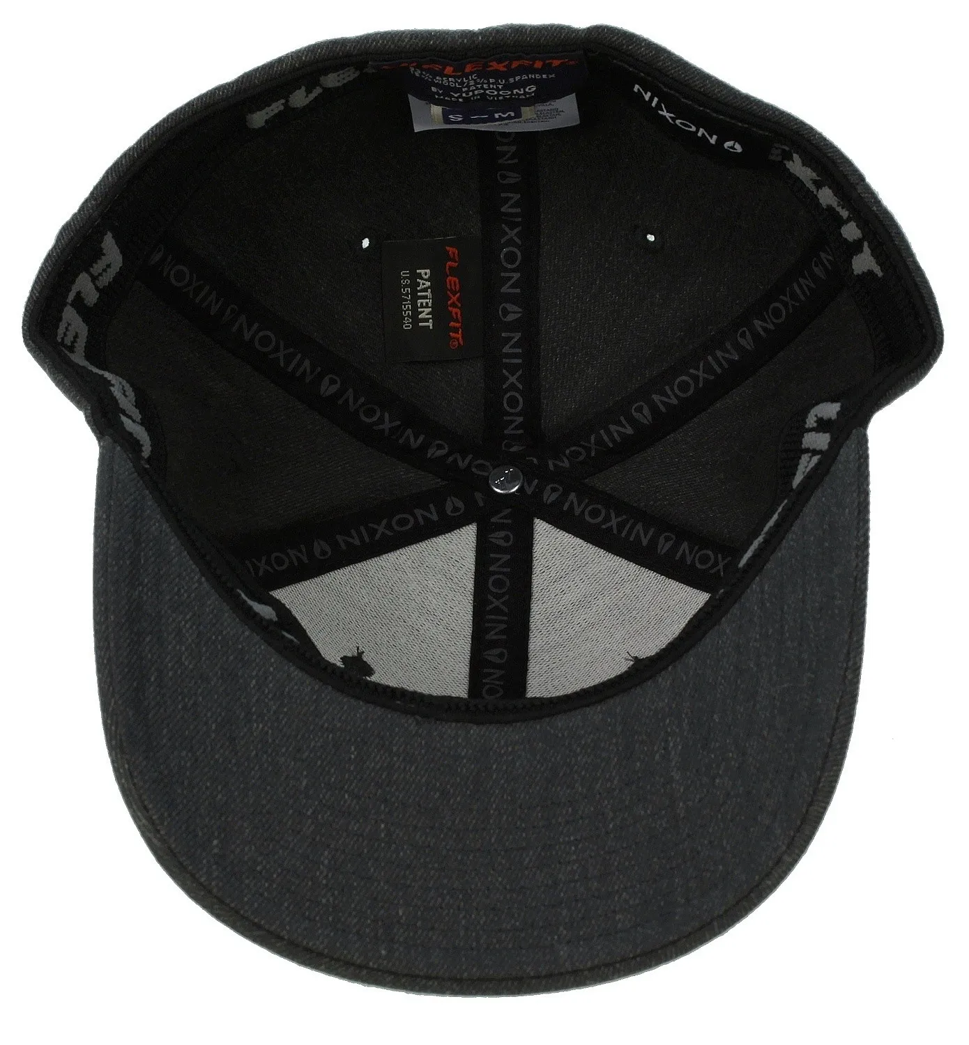 GORRA CON VISERA NIXON DEEP DOWN FF ATHLETIC FIT  BLACK HEATHER/WHITE
