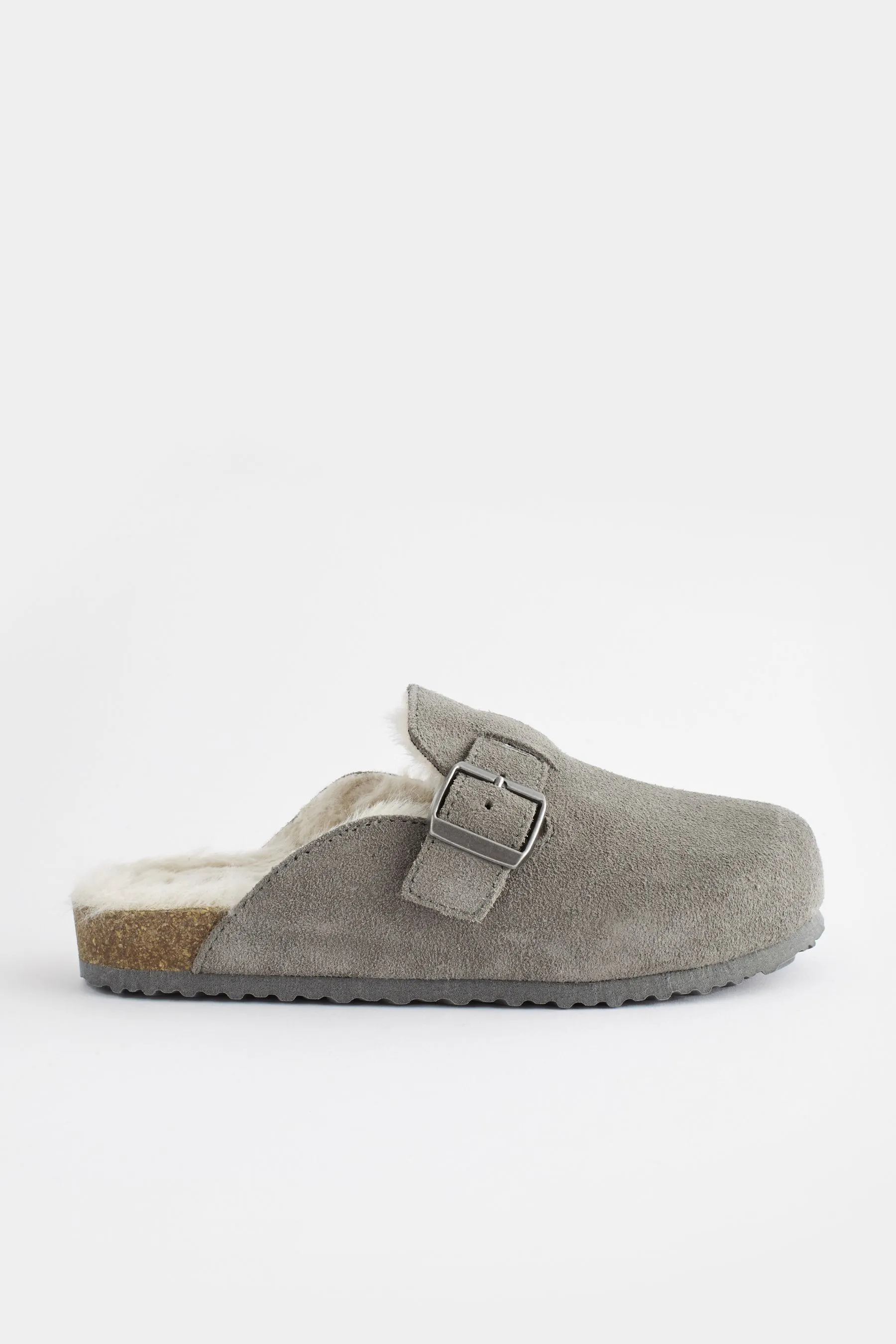 GRIS  SUEDE SLIP ON CLOGS