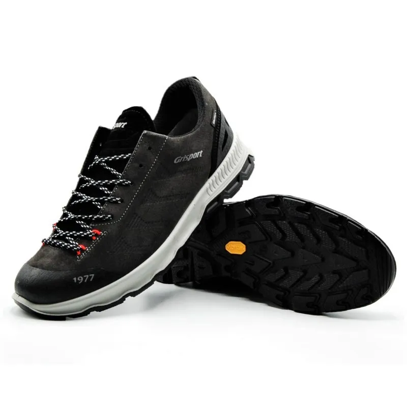 GRISPORT 14829 Negro y Gris Deportivo Casual cordones impermeable hombre