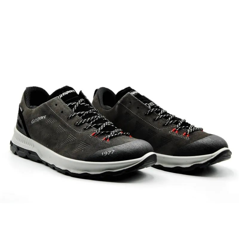 GRISPORT 14829 Negro y Gris Deportivo Casual cordones impermeable hombre