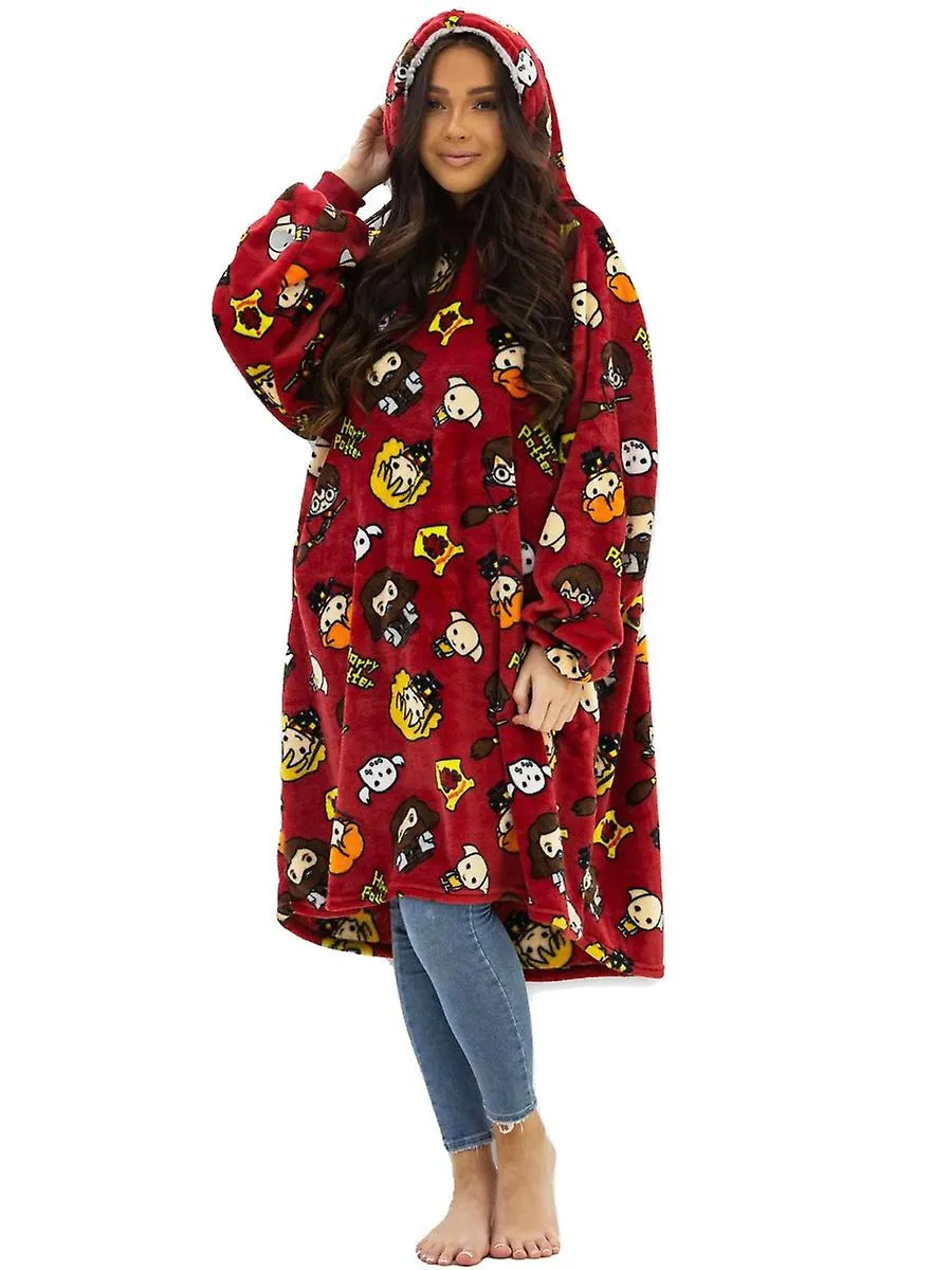 HARRY POTTER CHARM WEARABLE HOODED FLEECE BLANKET  ADULTO