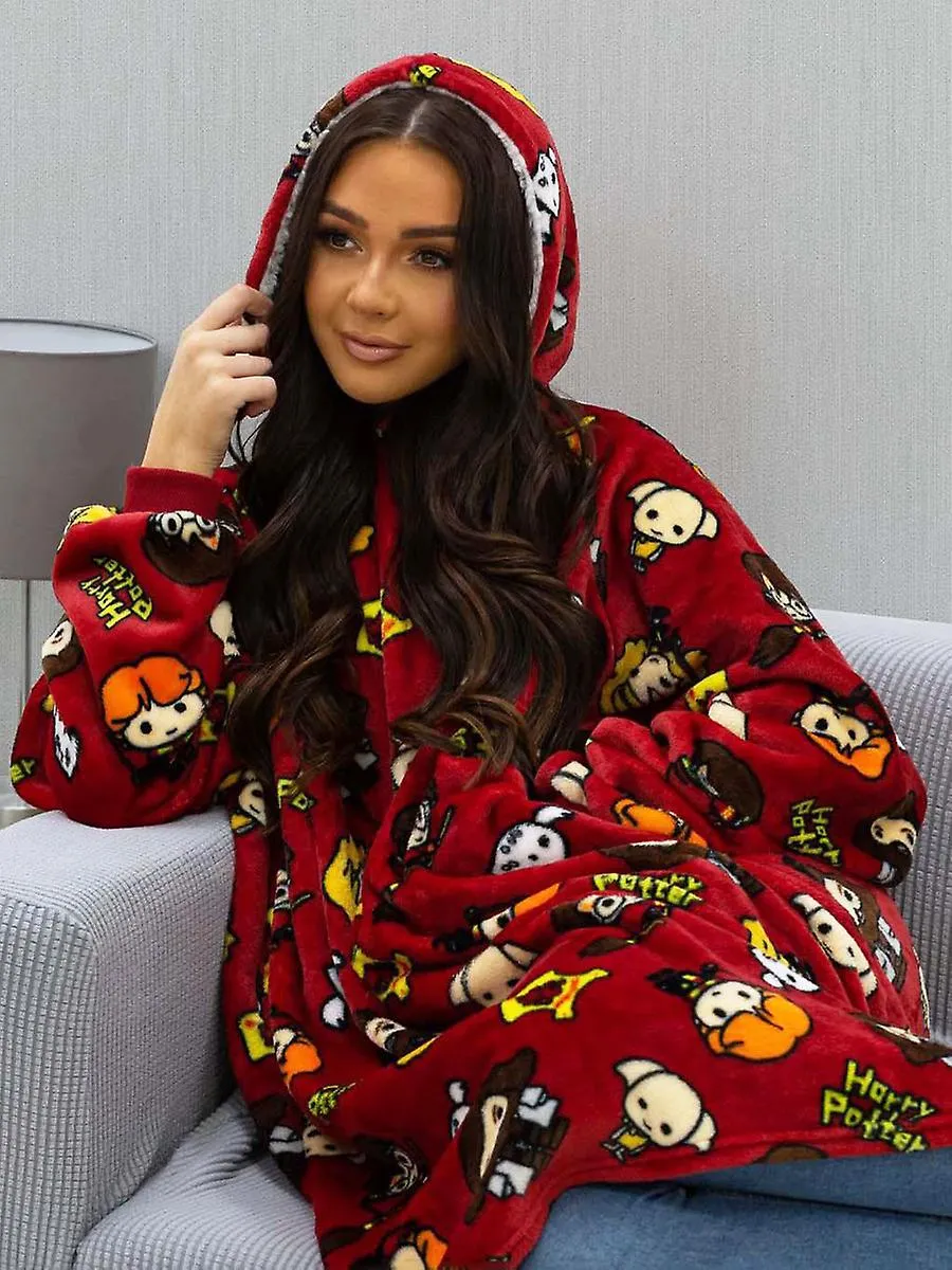 HARRY POTTER CHARM WEARABLE HOODED FLEECE BLANKET  ADULTO