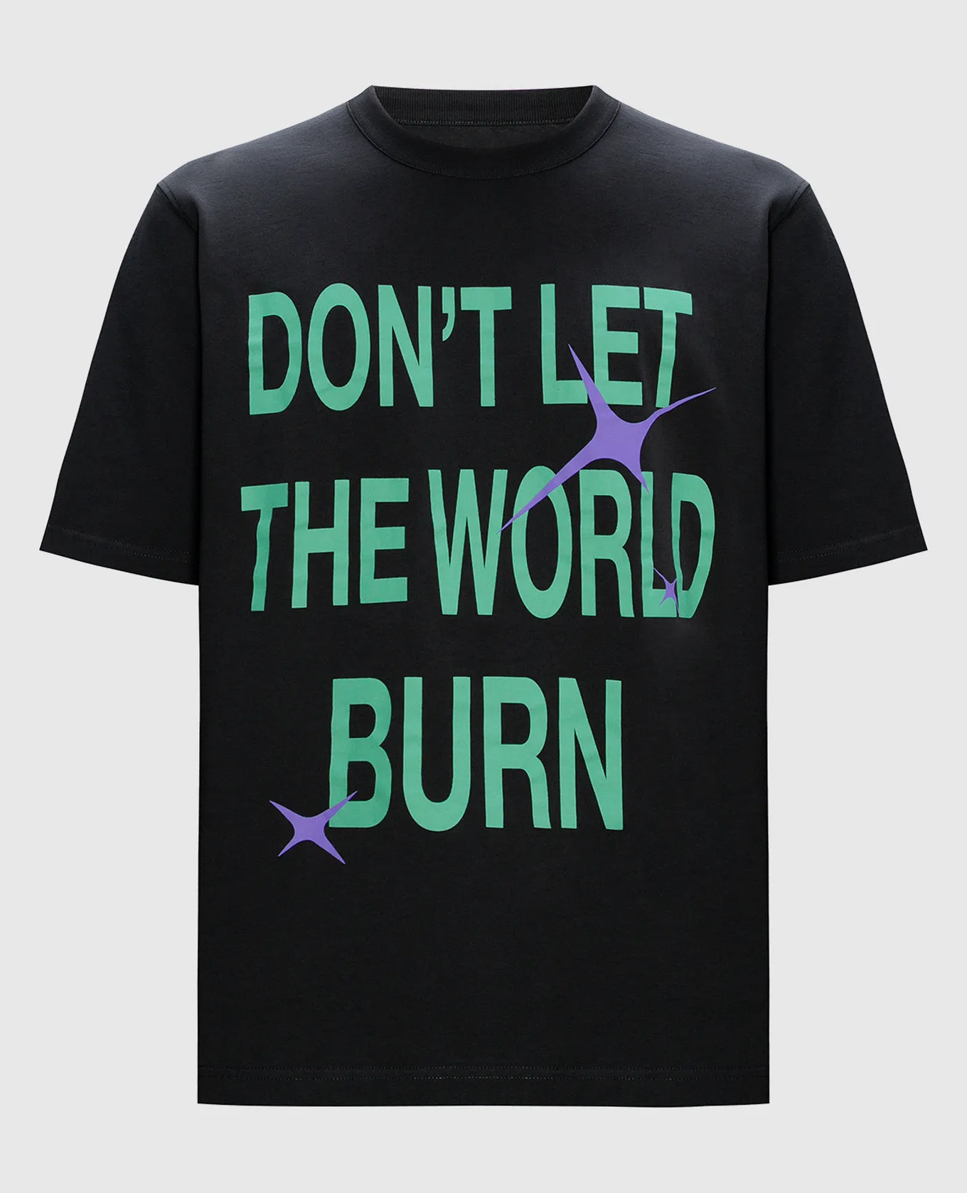 HERON PRESTON GREEN TSHIRT WITH A PRINT