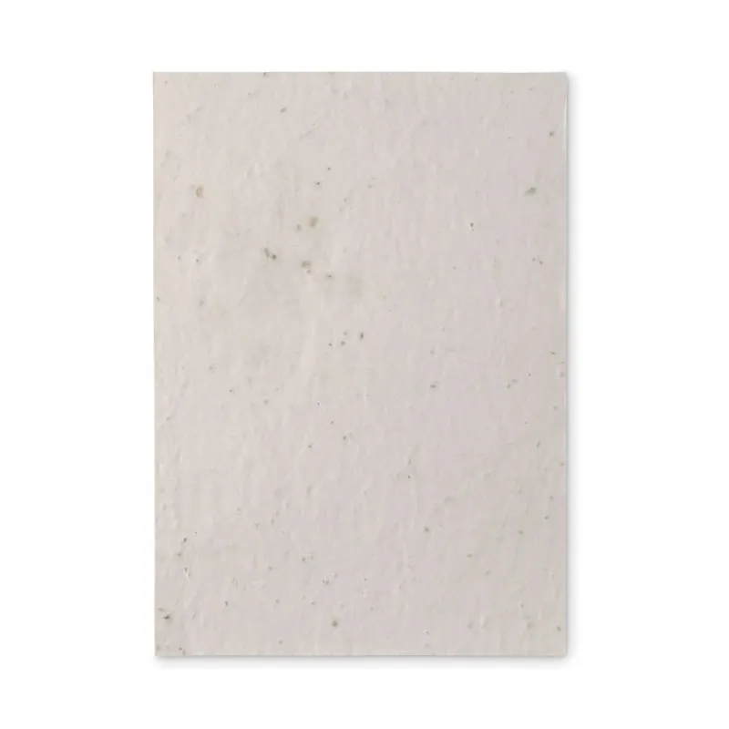 Hoja de papel reciclado con semillas Aside