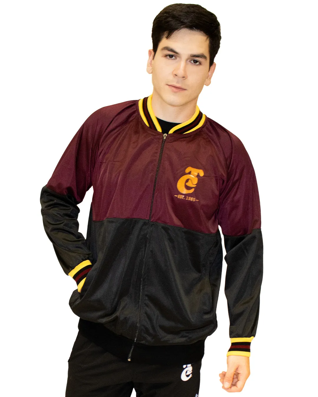 Jacket ALL Guinda Con Negro TC Dorado Caballero