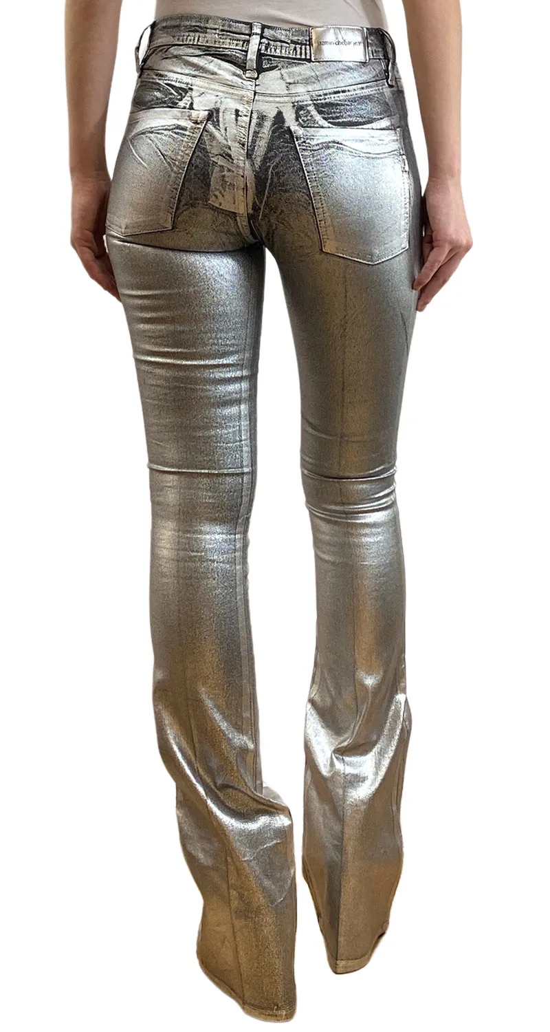 JAZMIN CHEBAR Pantalón Metalizado
