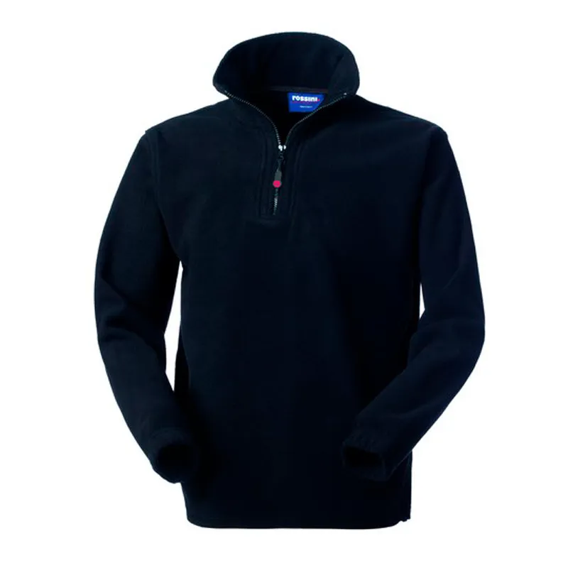 JERSEY FORRO POLAR CON MEDIA CREMALLERA NEGRO  ROSSINI