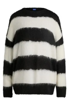Jersey oversize fit con rayas anchas irregulares