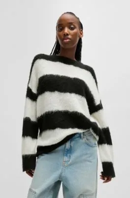 Jersey oversize fit con rayas anchas irregulares