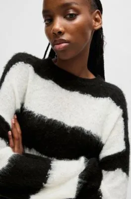 Jersey oversize fit con rayas anchas irregulares