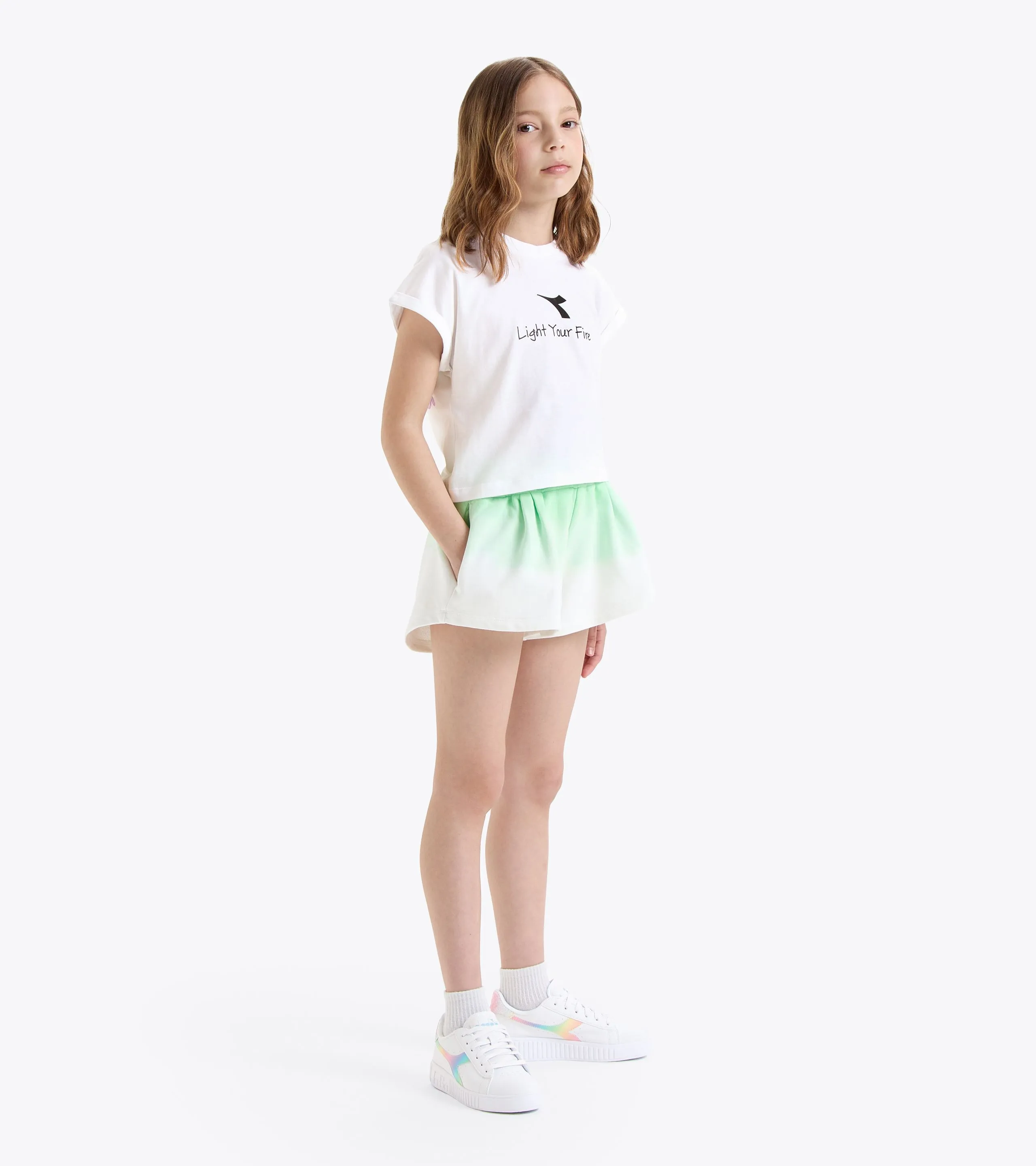 JG.TSHIRT CROP LOGO PASTEL CAMISETA DE ALGOD&OACUTE;N  NI&NTILDE;A