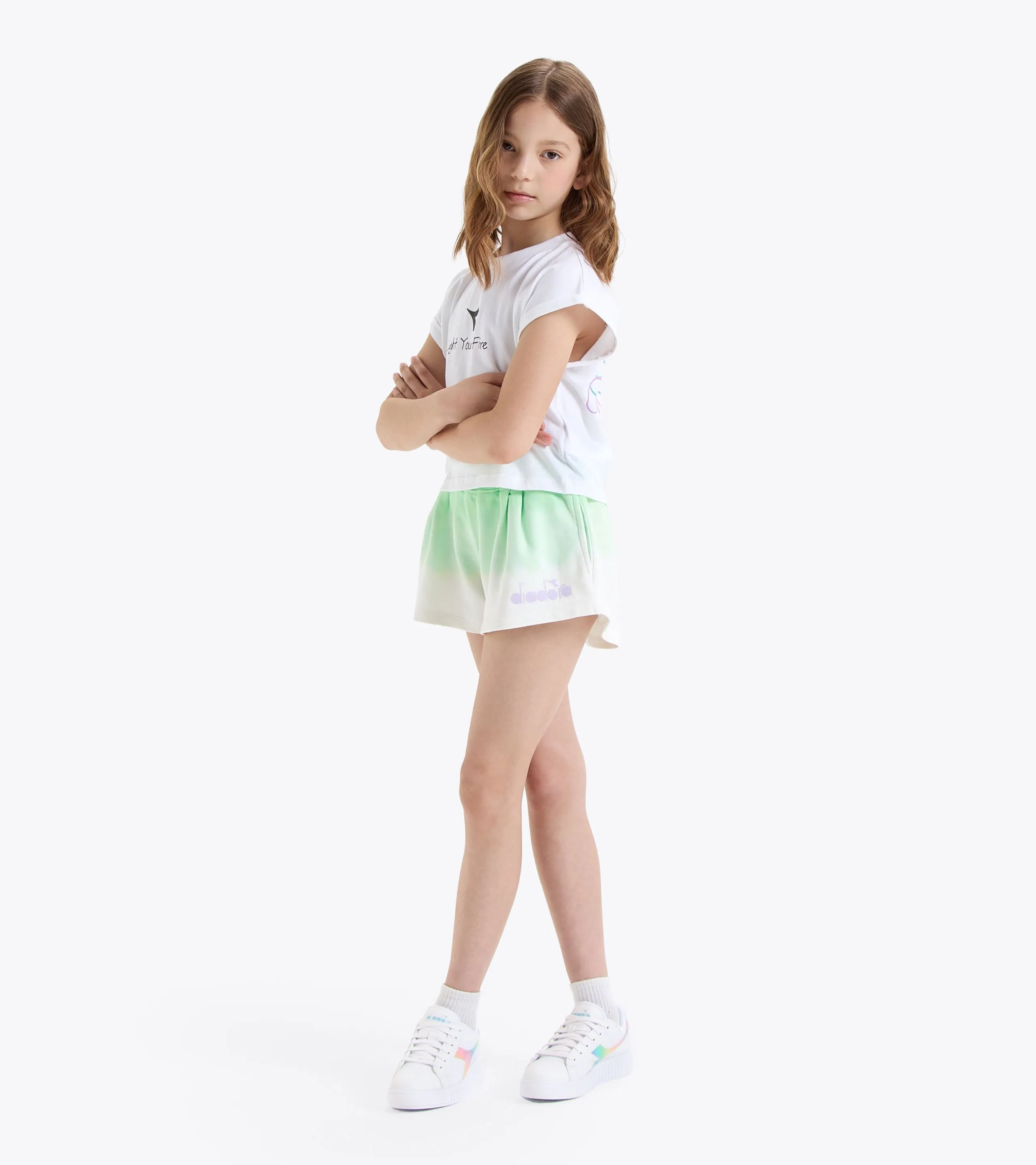 JG.TSHIRT CROP LOGO PASTEL CAMISETA DE ALGOD&OACUTE;N  NI&NTILDE;A