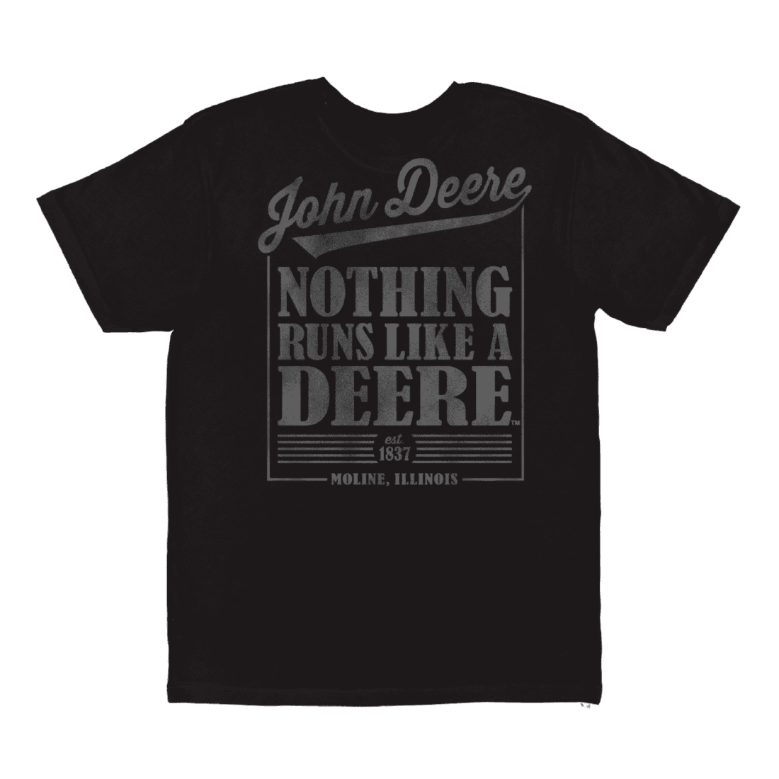 JOHN DEERE JM0002WSJDR4HWL CAMISETA PARA HOMBRE 100% ALGODON NEGRA LOGO GRIS TALLA L