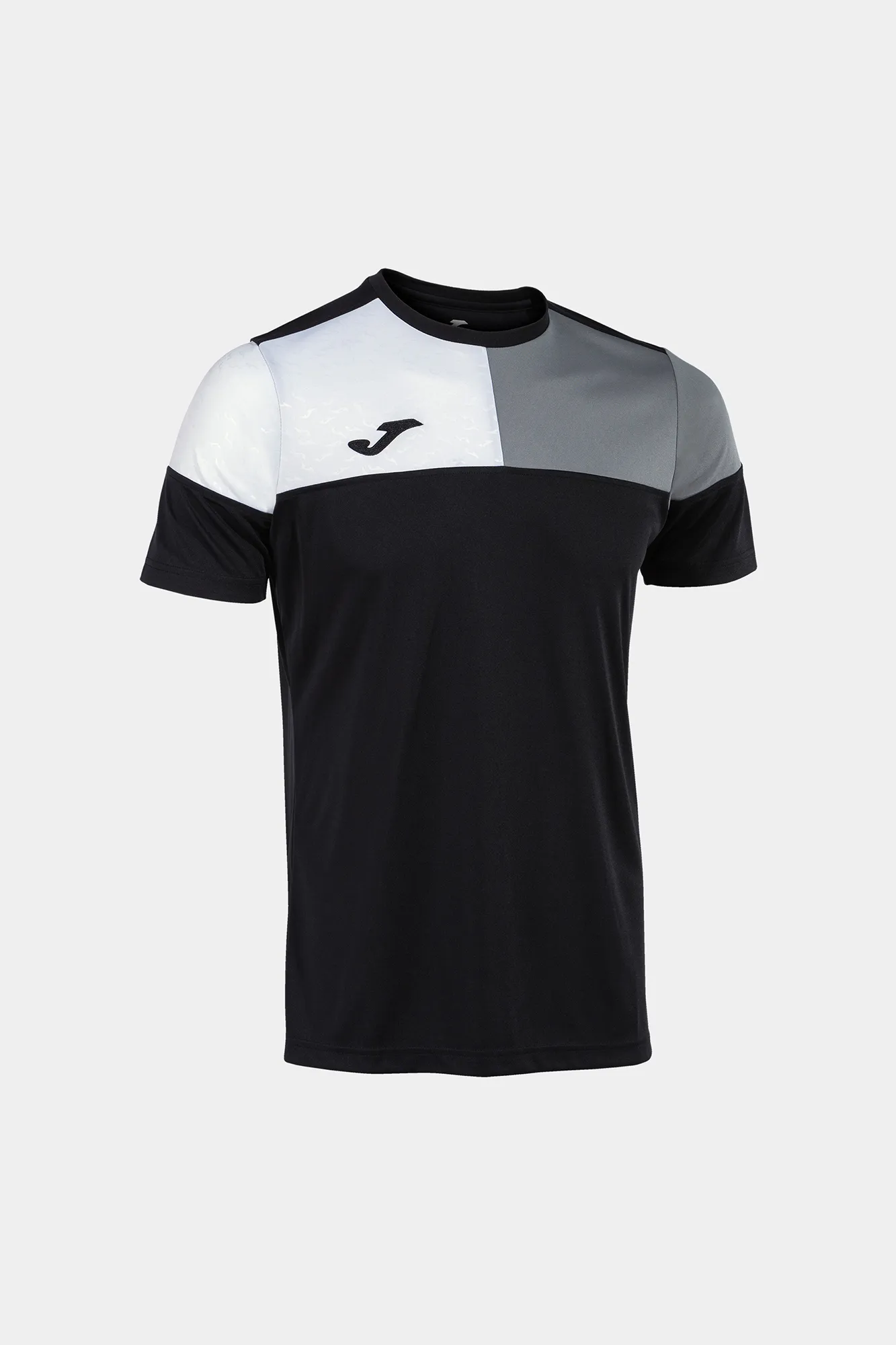 Joma Camiseta Manga Corta Crew V Negro Gris