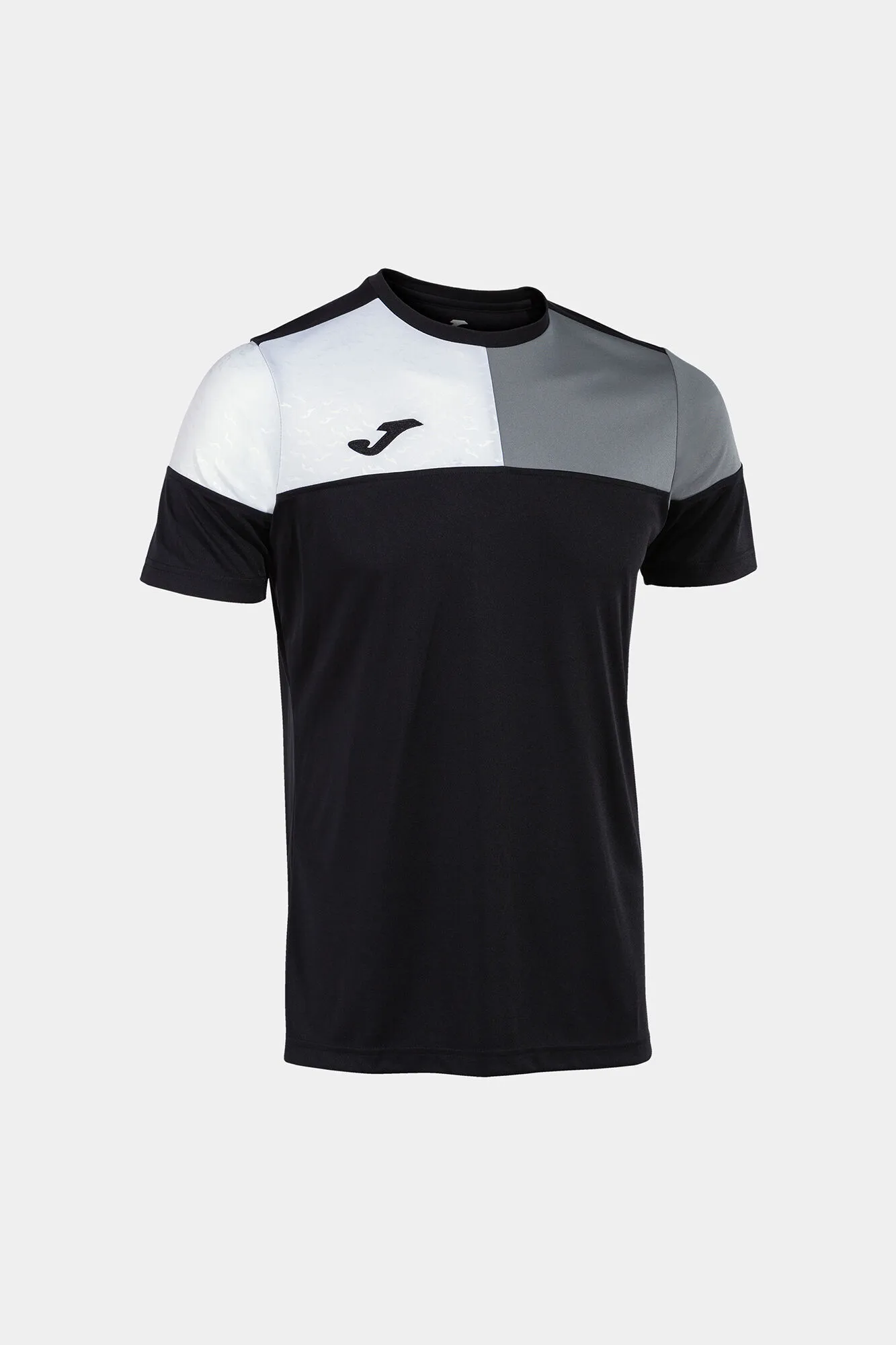 Joma Camiseta Manga Corta Crew V Negro Gris