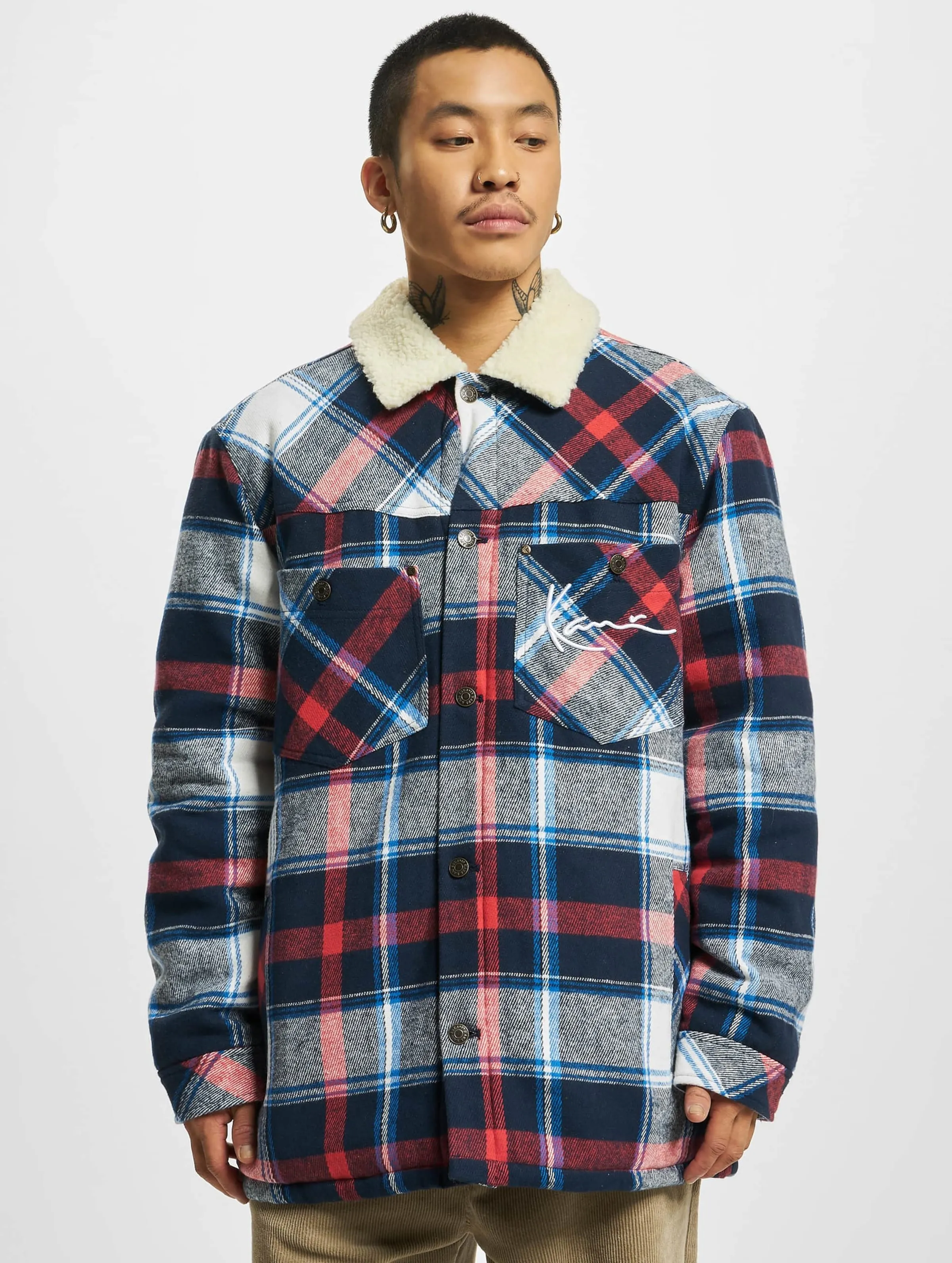 Karl Kani Chest Signature Heavy Flannel Shirt Transition