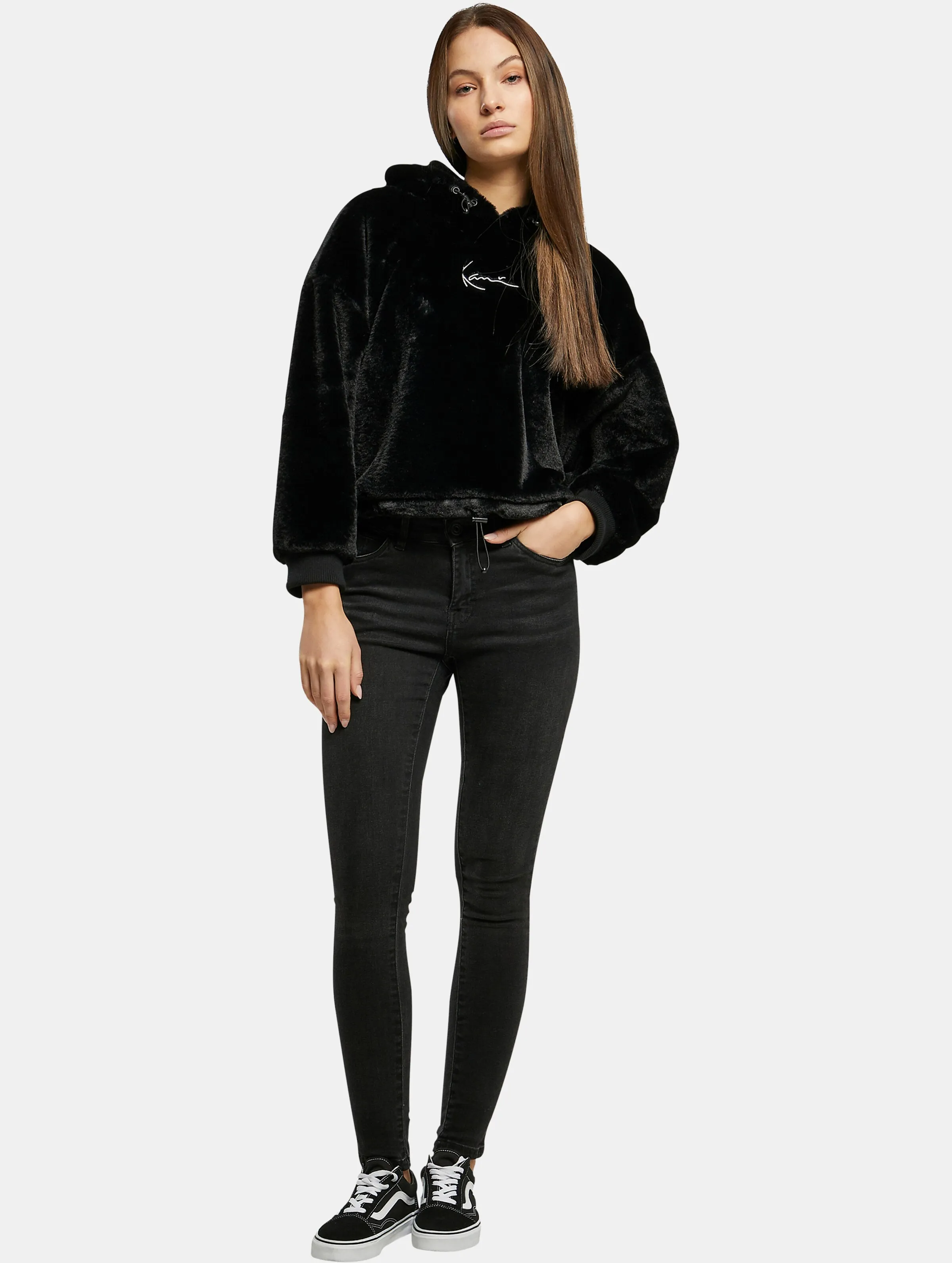 Karl Kani Metal Signature Fake Fur OS Crop