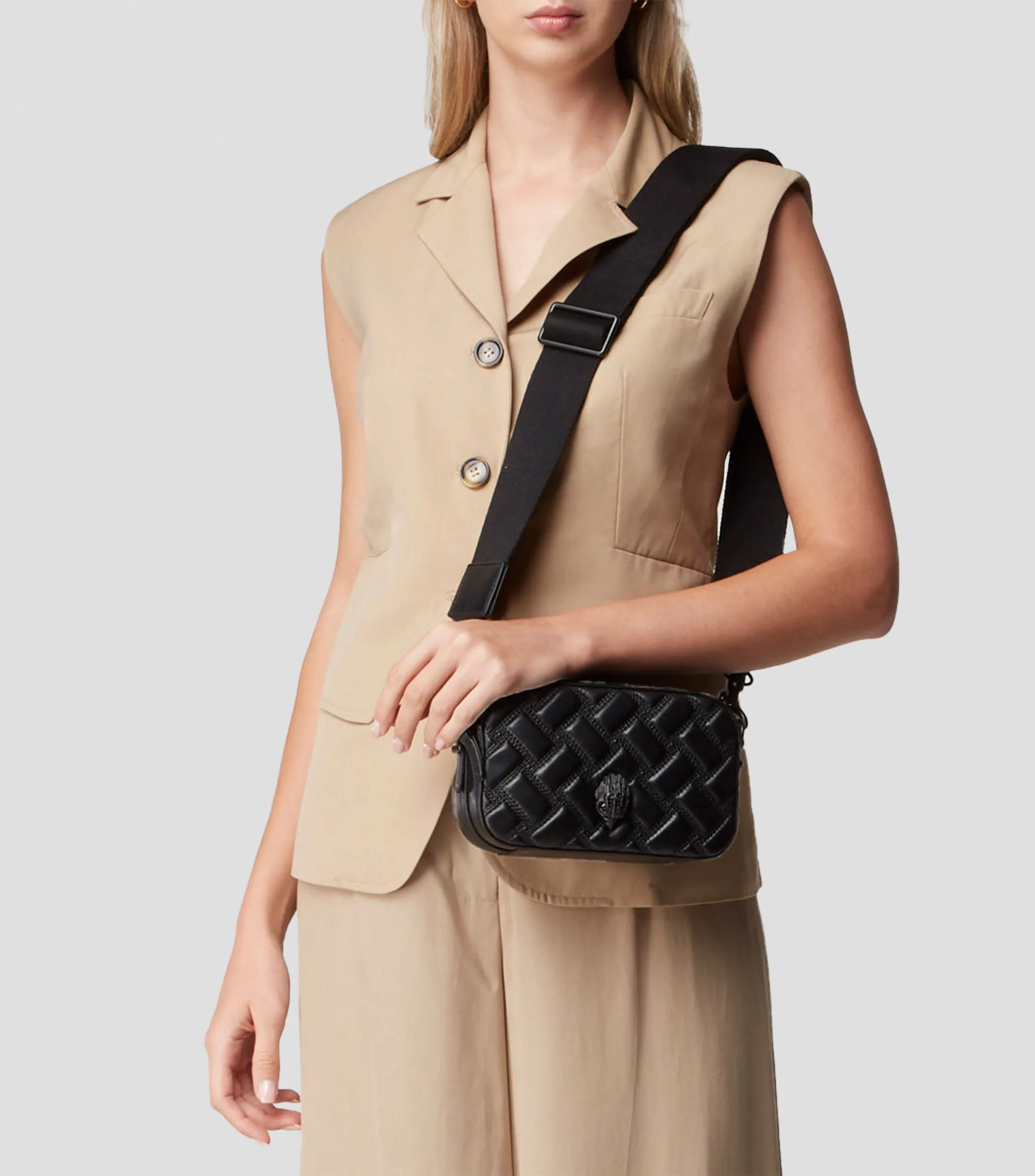 Kurt Geiger Bolso crossbody en piel capitoneado Kensington Mujer