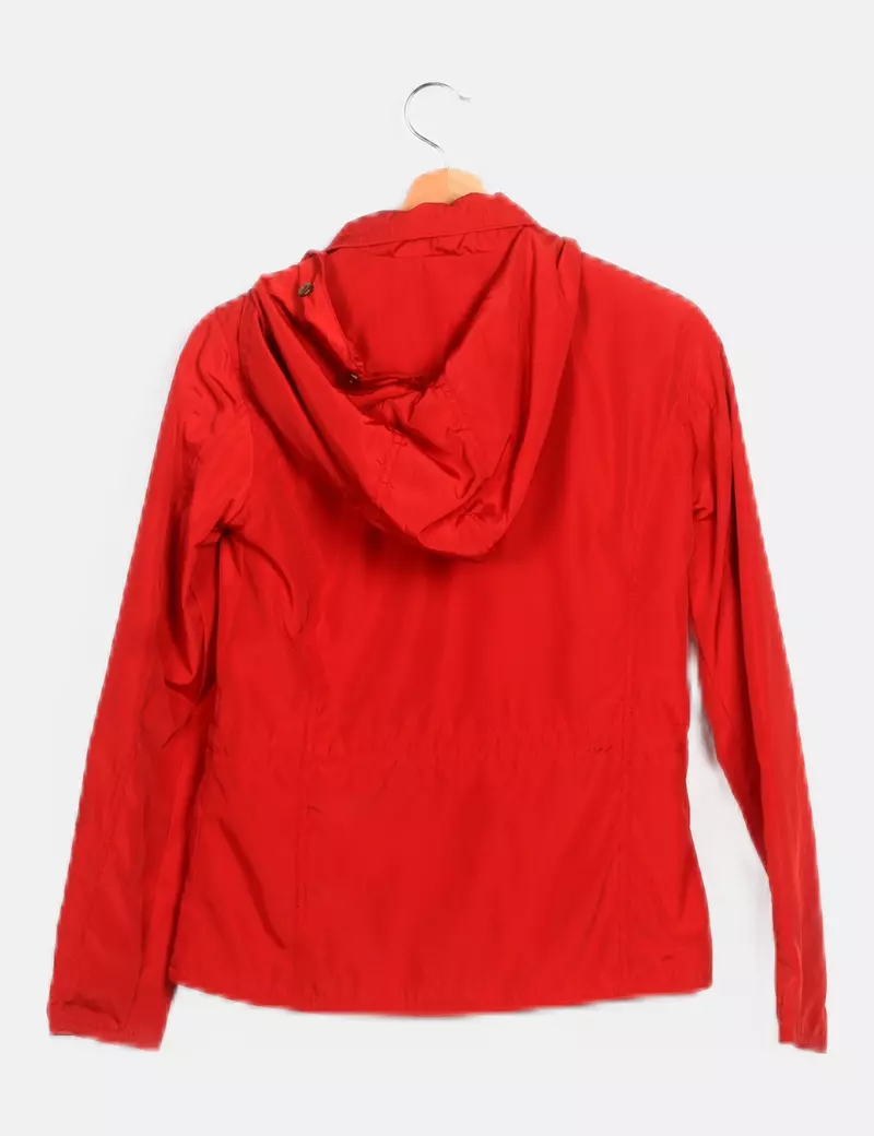 Lefties Chaqueta roja impermeable