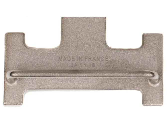 Magnífico modelo de hebilla de cinturón de Hermès "Guillochee", ¡Nueva condición! Plata 