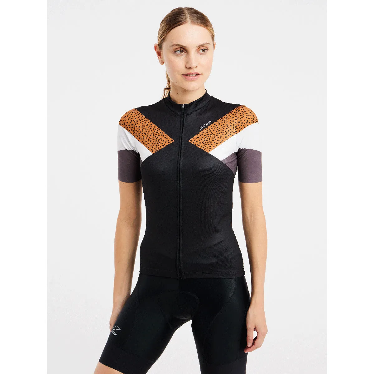 Maillot Ciclismo Mujer Prtotago Cycling Jersey Short Protest Negro