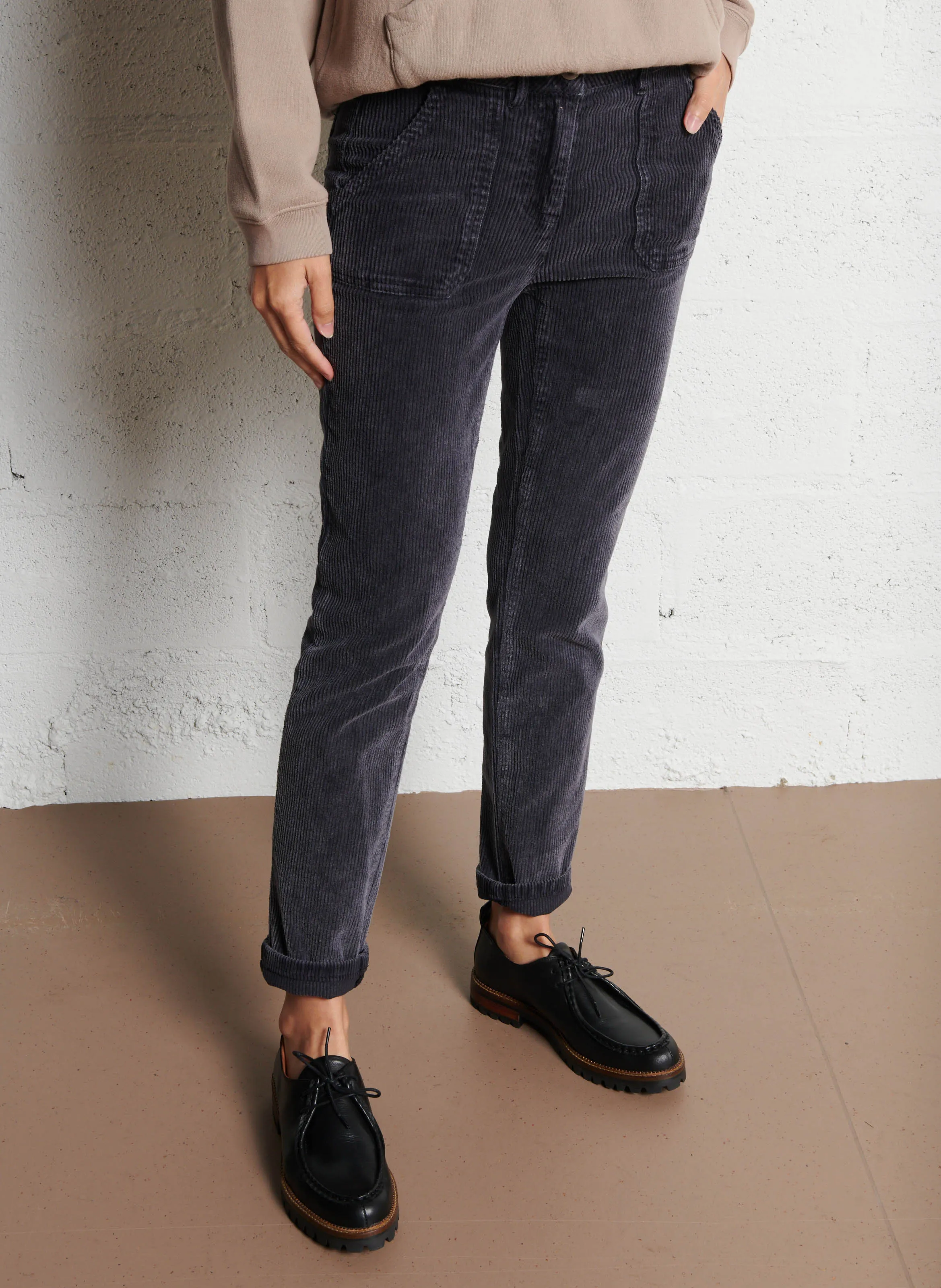 MAISON 123 NALLA  PANTALóN CHINO DE MEZCLA DE ALGODóN EN GRIS