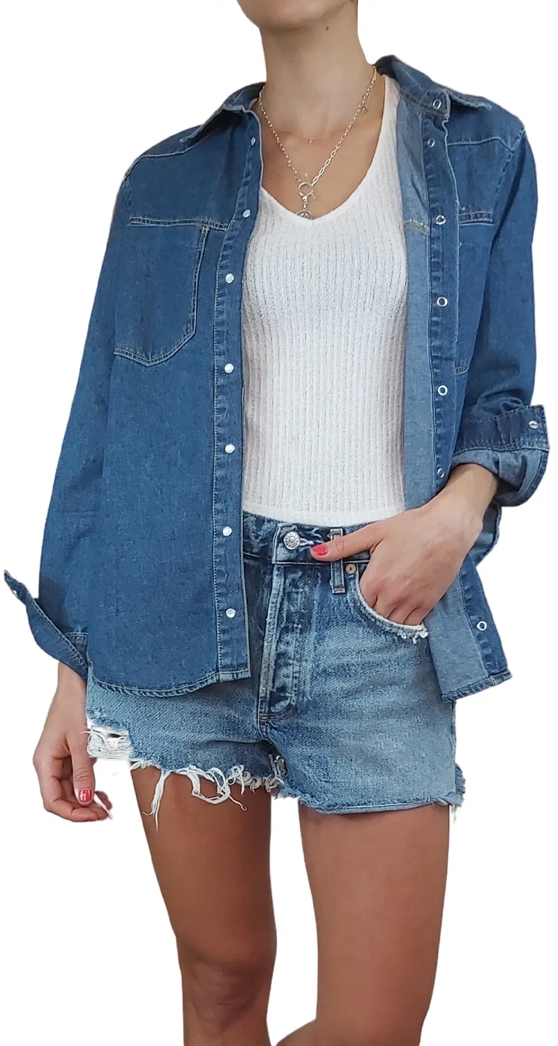 MANGO Camisa Vaquera