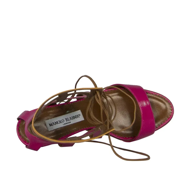 Manolo Blahnik Sandalias Rosas T 38.5