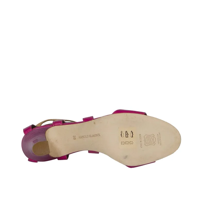 Manolo Blahnik Sandalias Rosas T 38.5