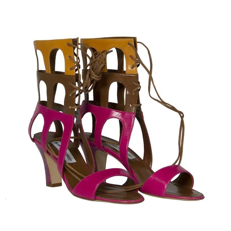 Manolo Blahnik Sandalias Rosas T 38.5