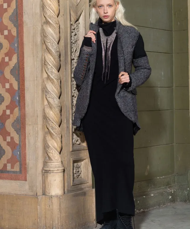 Marc Le Bihan Black dress with drapery