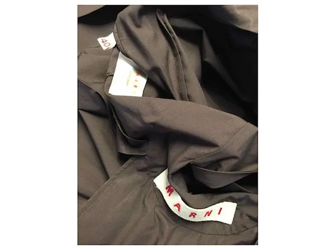 MARNI Tops Camiseta.Algodón S Internacional Castaño 