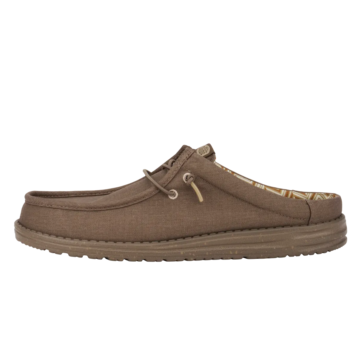 MEN'S HEY DUDE WALLY SLIP STRETCH CANVAS WALNUT