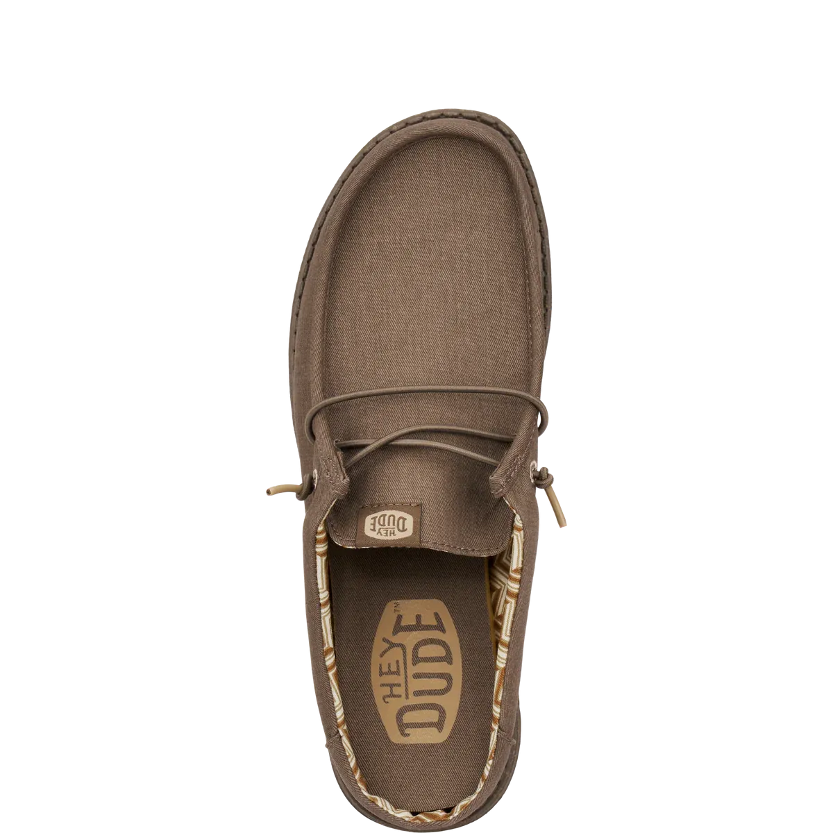 MEN'S HEY DUDE WALLY SLIP STRETCH CANVAS WALNUT