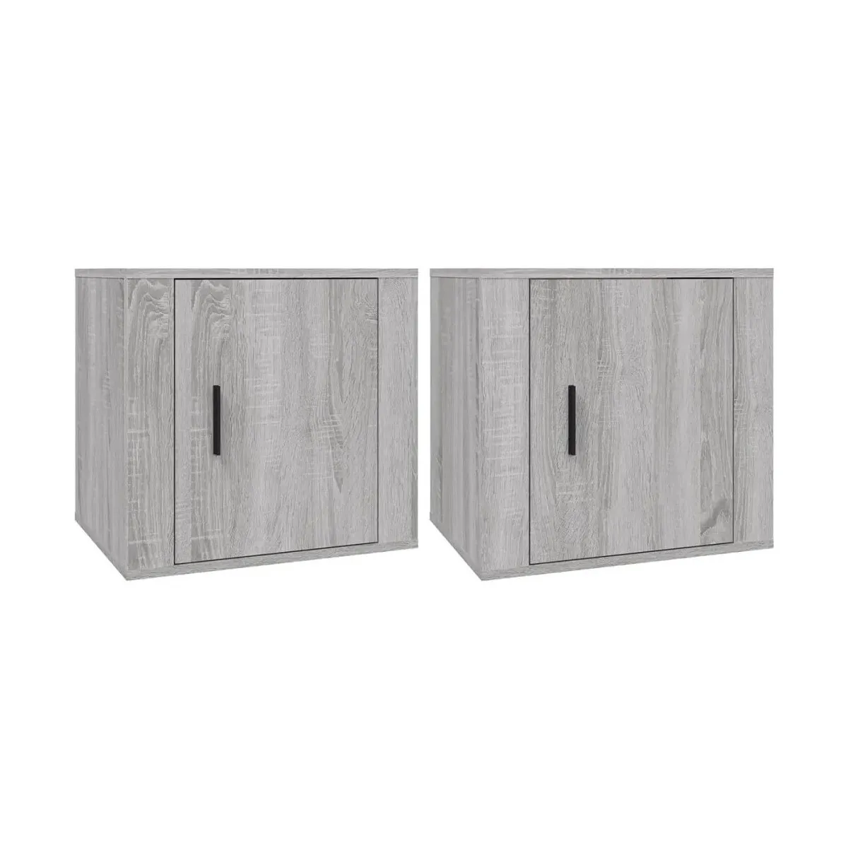 Mesitas de noche 2 unidades color gris Sonoma 50x39x47 cm