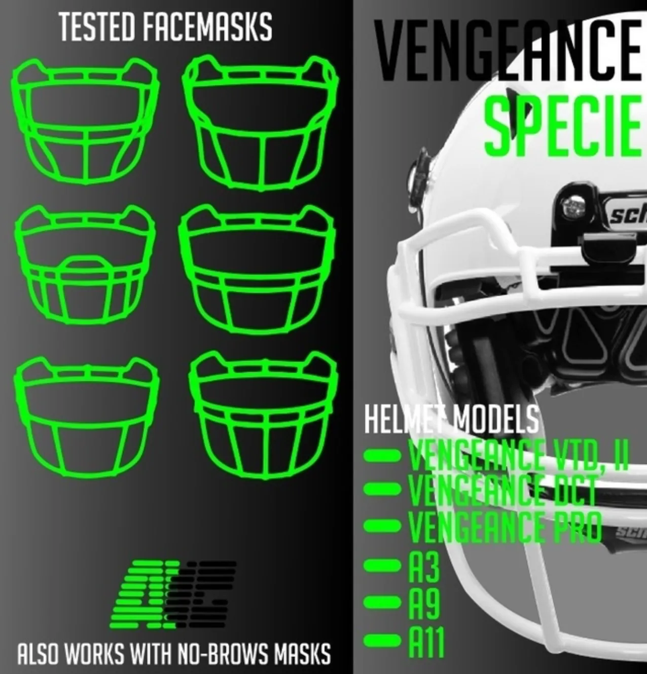 Mica Completa Flexible para Casco de Americano Alien Guard Transparente