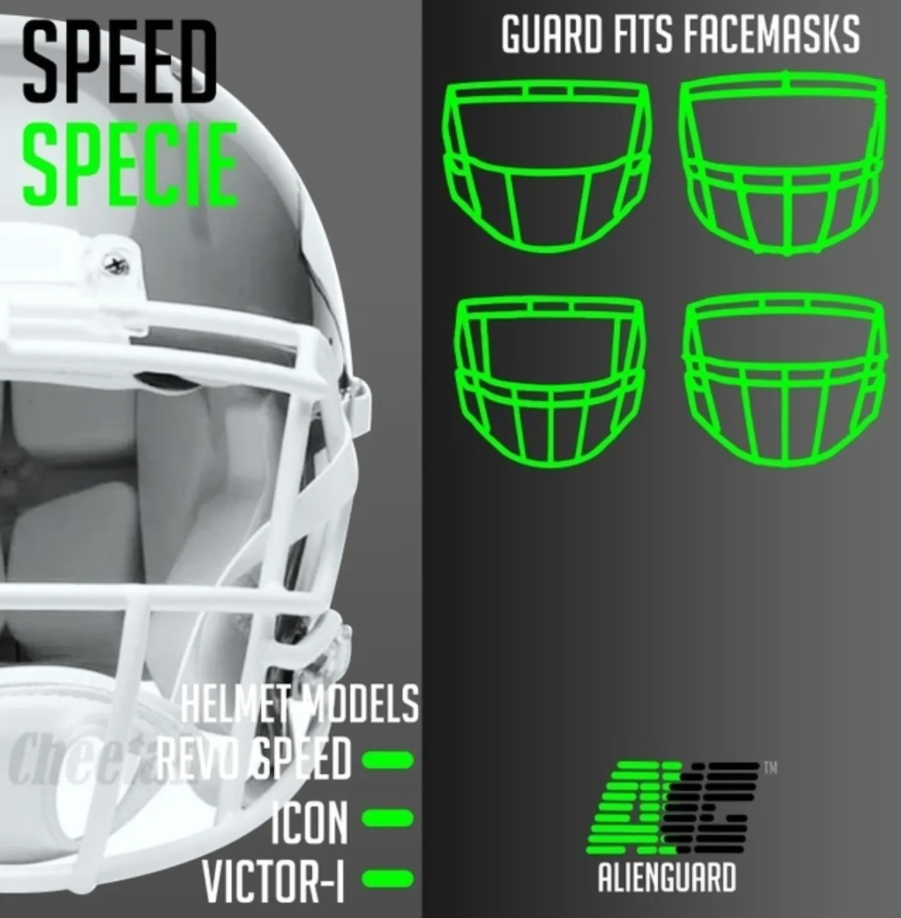 Mica Completa Flexible para Casco de Americano Alien Guard Transparente