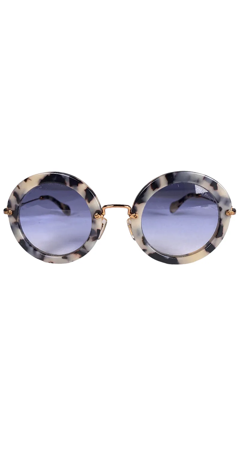MIU MIU Anteojos Redondos Animal Print