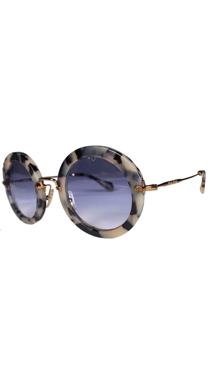MIU MIU Anteojos Redondos Animal Print