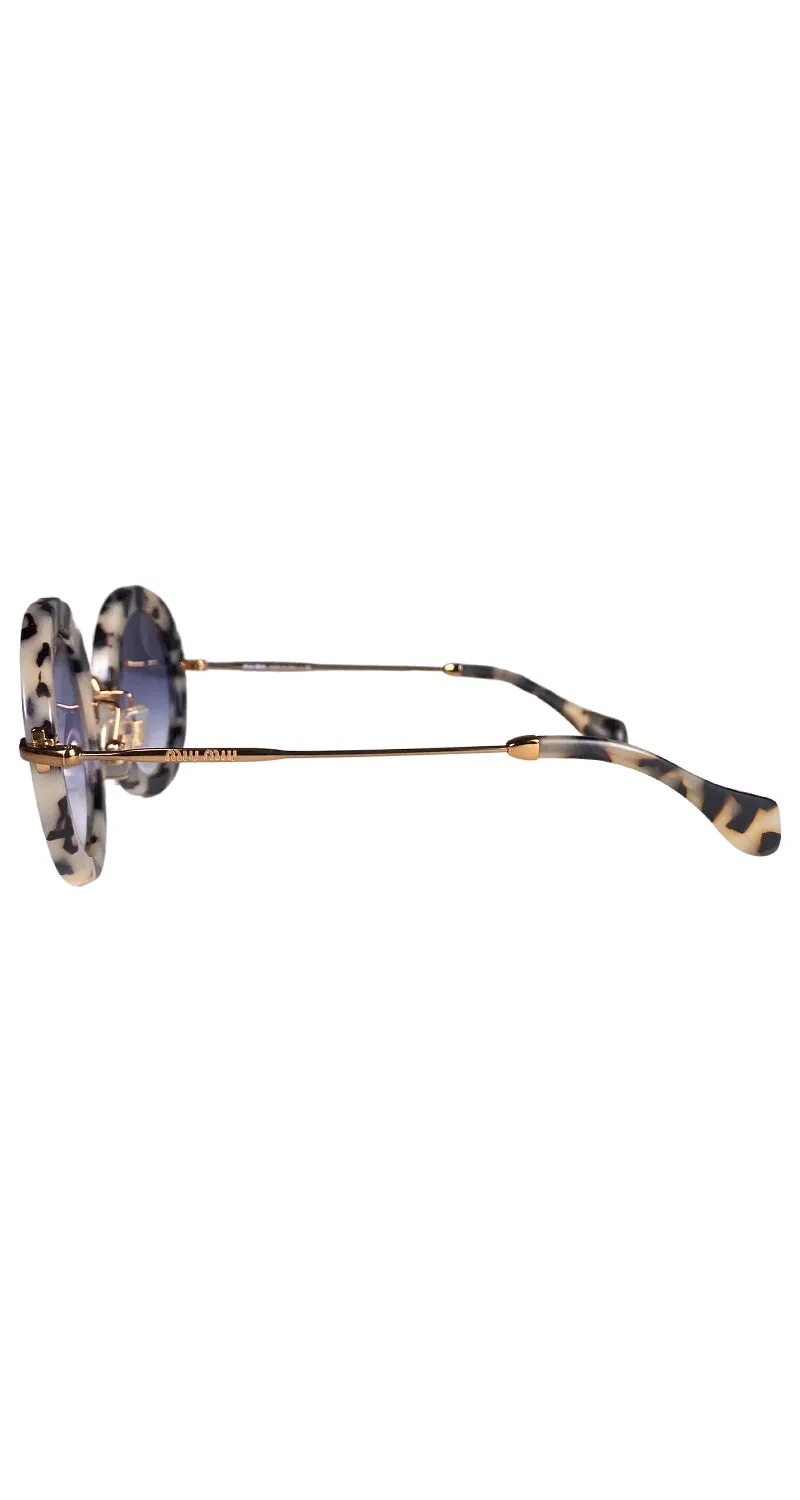 MIU MIU Anteojos Redondos Animal Print