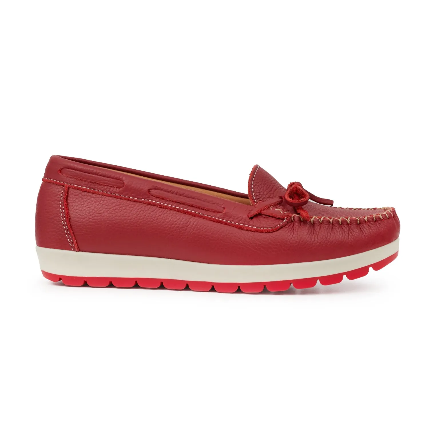 MOCASIN FUNES ROJO