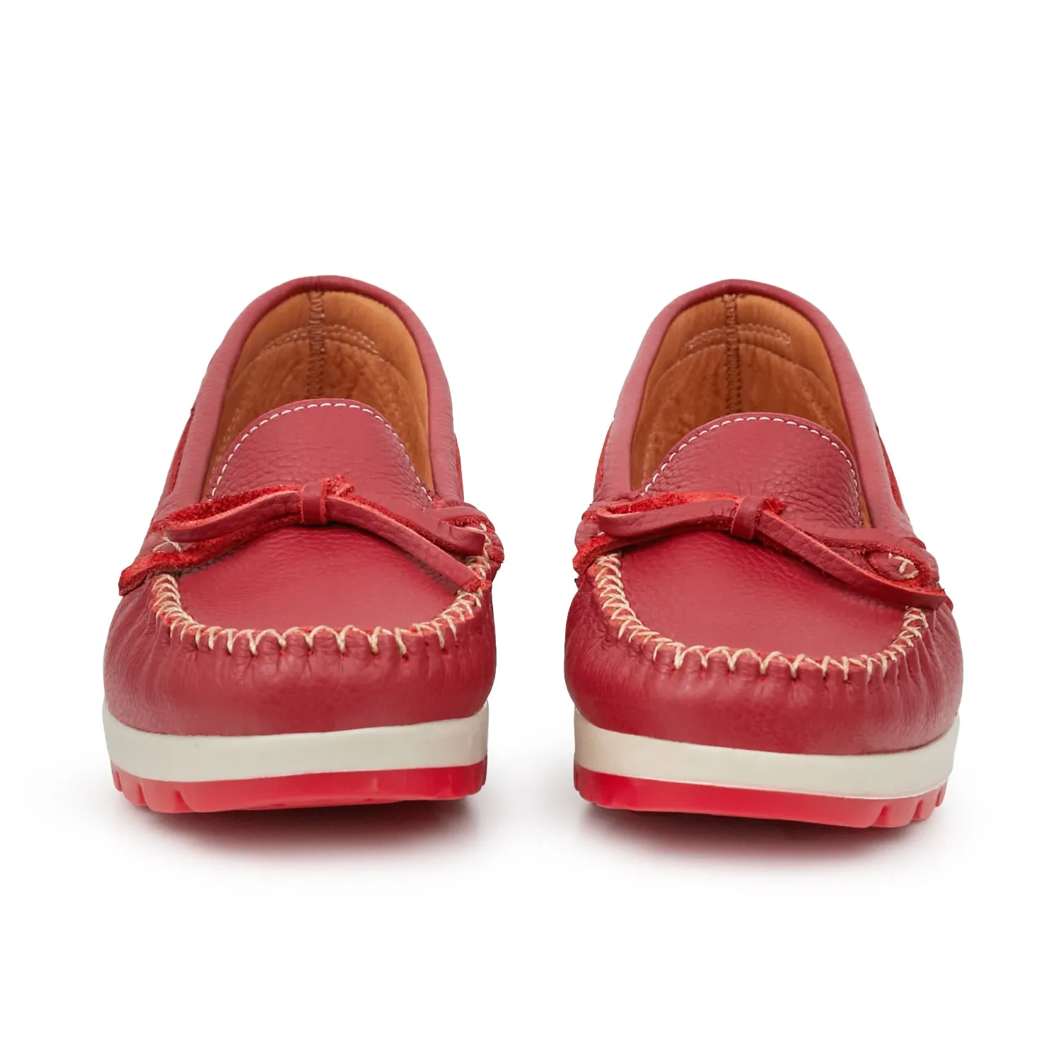 MOCASIN FUNES ROJO