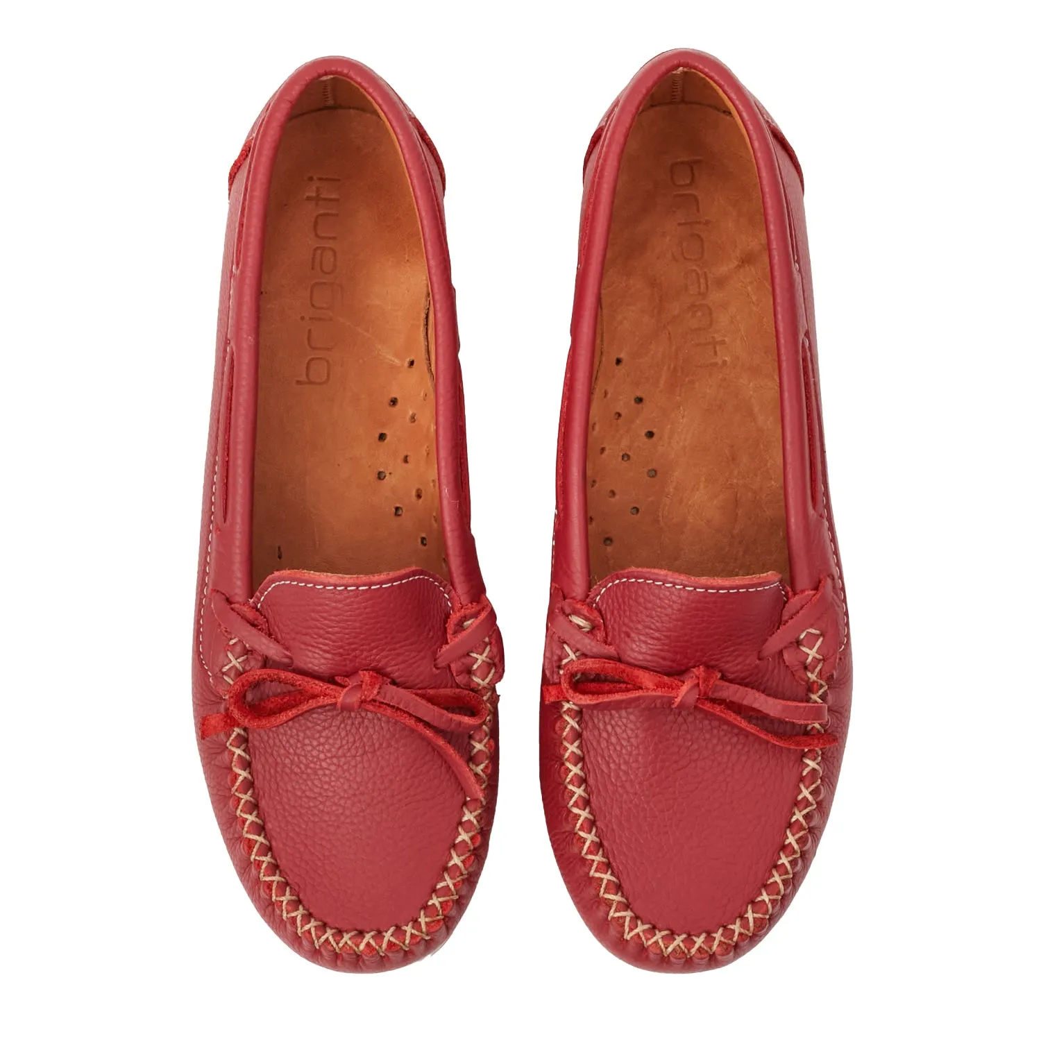MOCASIN FUNES ROJO
